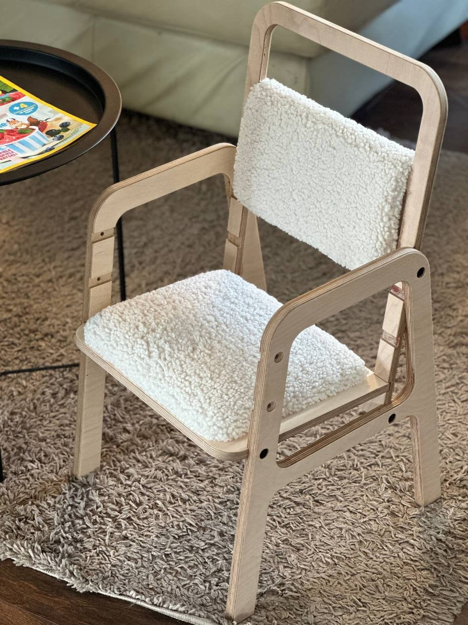 Adjustable Children Chair Luula - Vanilla Lamb