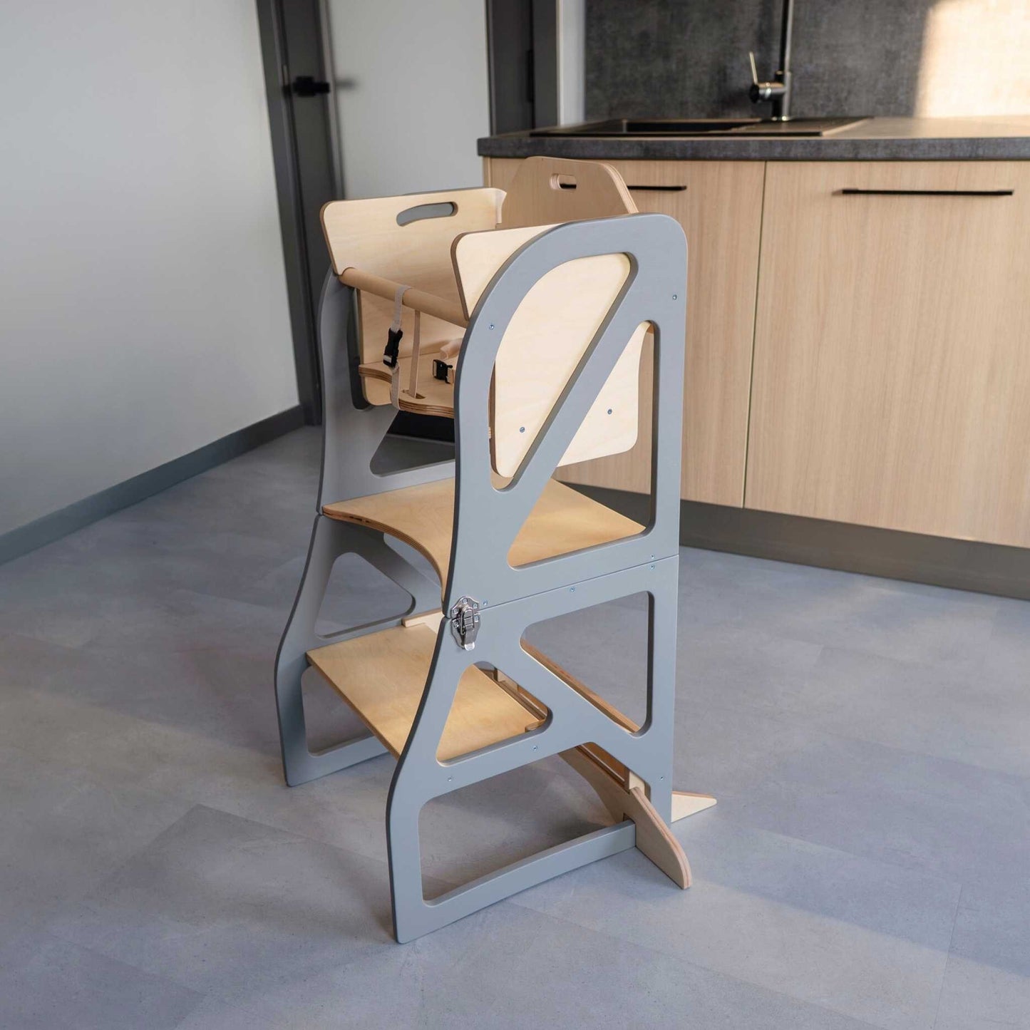 Tour d'observation Montessori transformable en chaise haute pour enfant