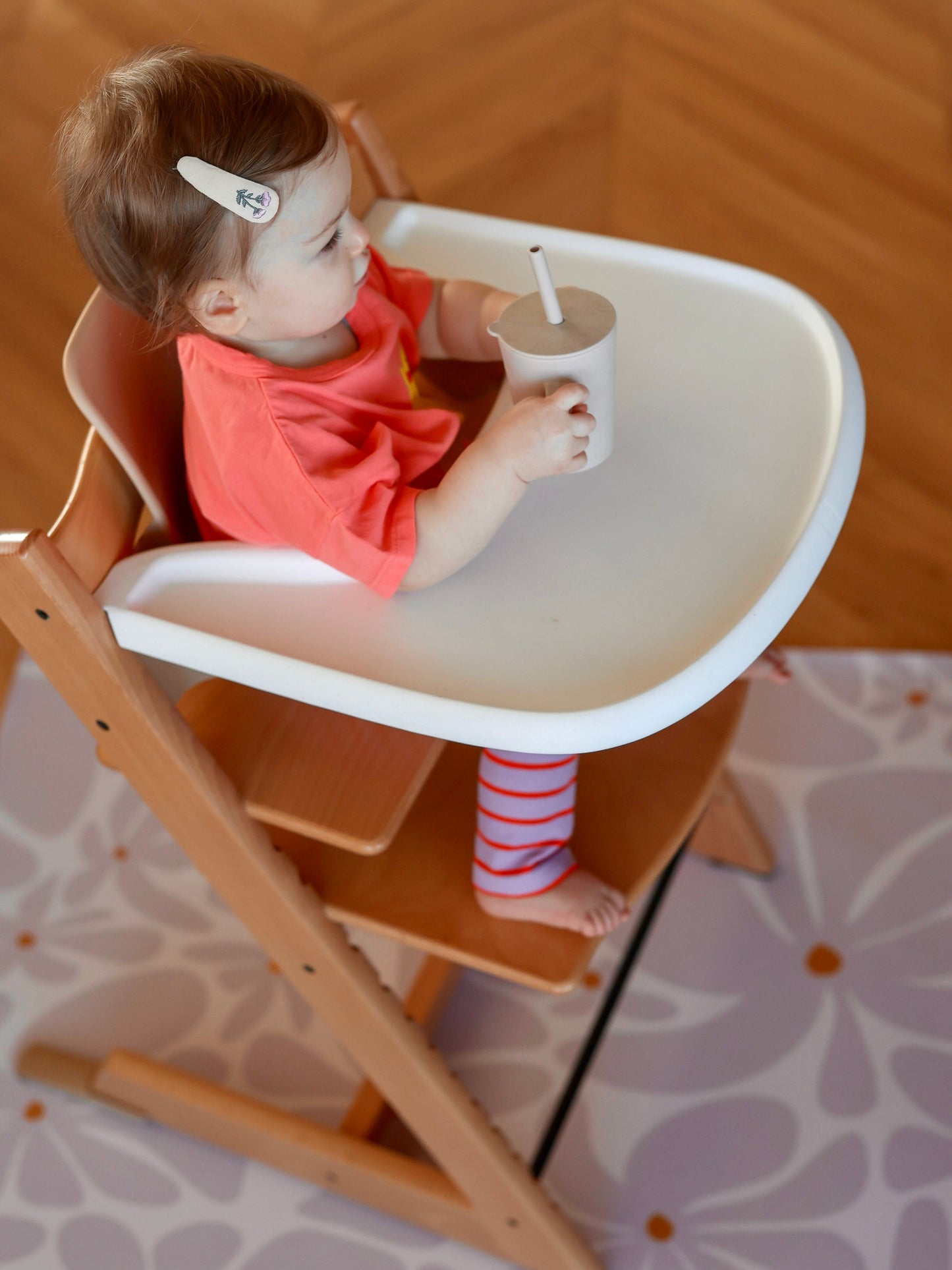 Tapis de repas imperméable Daisy Lavender facile à nettoyer après les repas