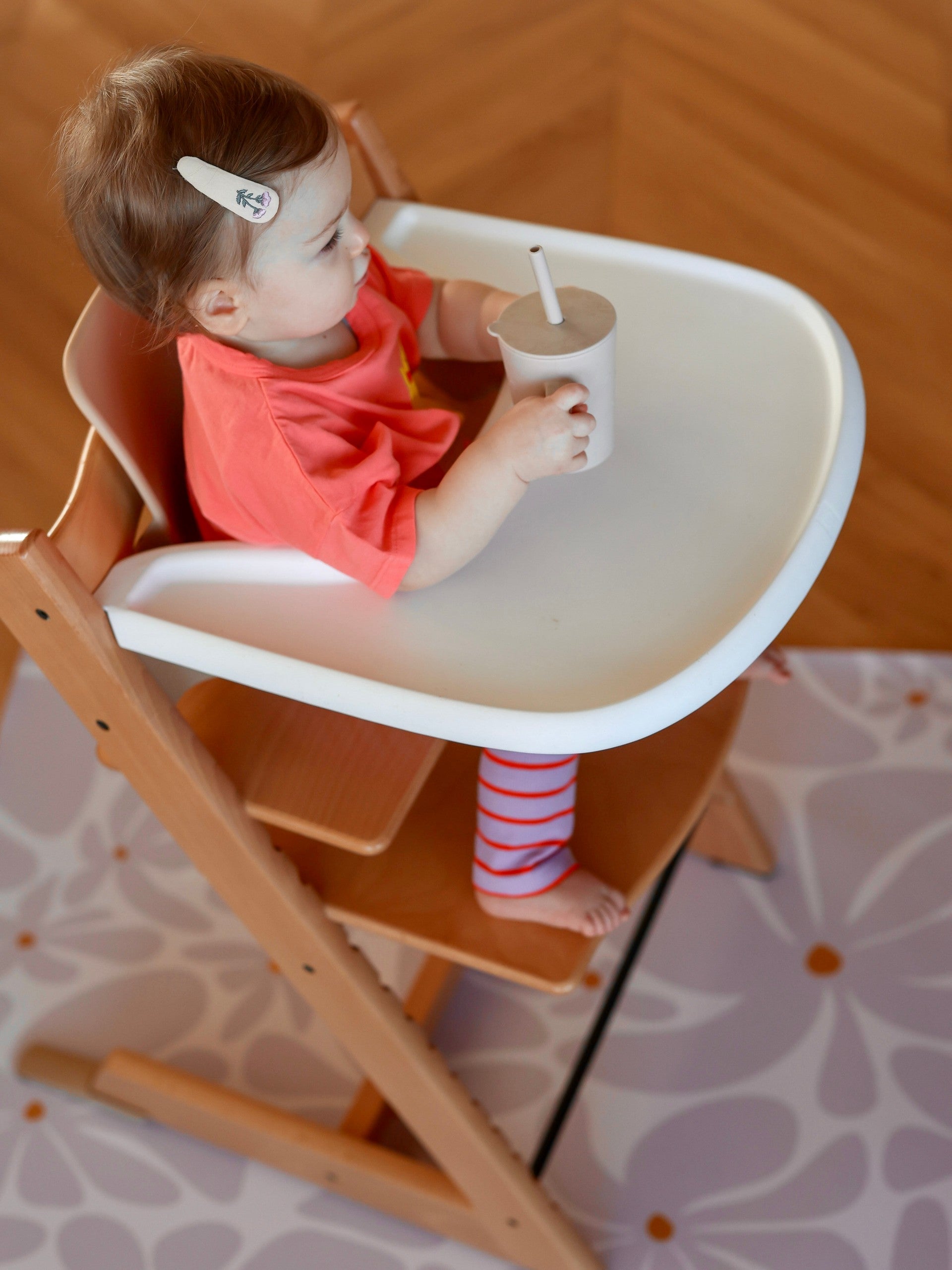 Tapis de repas imperméable Daisy Lavender facile à nettoyer après les repas