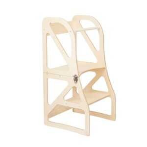 Schéma de la tour d'observation transformable en chaise haute pour enfant